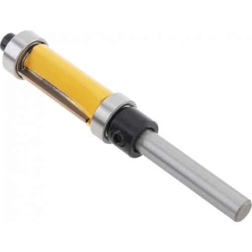 1/4*1/2*25) 1/4 Handle Copying Double Bearing Trimmer Woodworking Milling Cutter Trimming Knife Slotting Knife Trim Router Bits