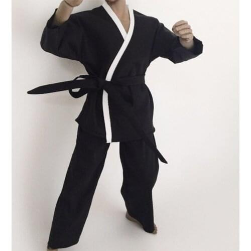 1/6 Scale Black Male Judogi Judo Suit Uniform Men Clothes for 12'' /Kumik Soldier Action Figure Doll Toy Accessories