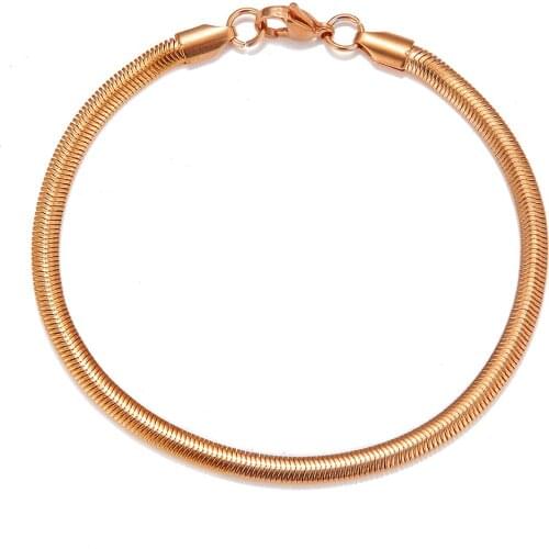 2021 Fashion Jewelry Vintage Stainless Steel Snake Bone Chain Bracelet Charm Titanium Steel Cuff Bracelet for Women Pulseras