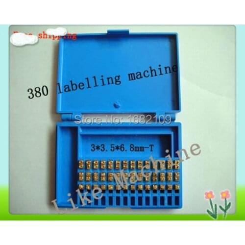 3*3.5*6.8mm,70pcs/box, English letter, Number font, characters for date coder, hot stamp coder,for 380 labelling machine