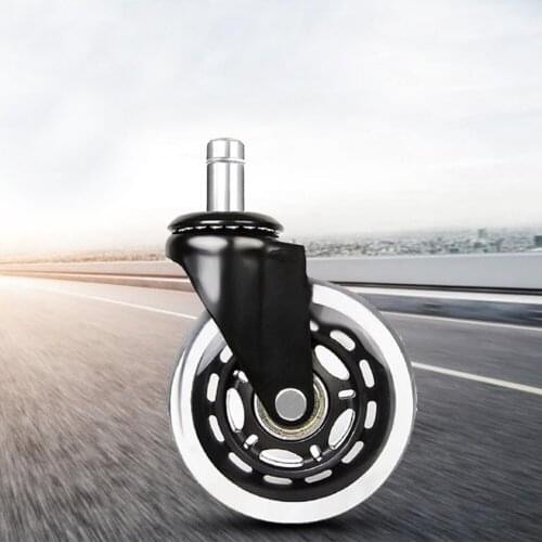 5PCS Universal Mute Caster Office Chair Caster Wheels 360 Degree Swivel Rubber Soft Safe Rollerblade Wheels Furniture Hardware
