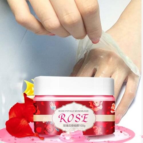 50g Peeling Hand Mask Wax Paraffin Bath Whitening Moisturizing Collagen Exfoliating Hands Care Spa Rose Essence Feet Cream Peel