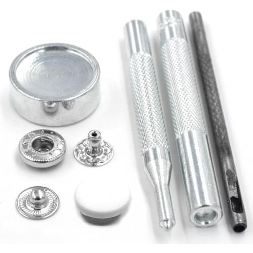 50sets snaps top cover Black and white nylon material Buttons Plastic snaps button Rivet Button accessories T3T5 T8 button