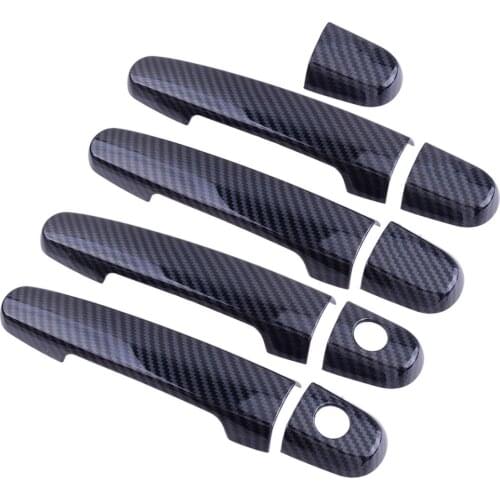 9Pcs/Set Carbon Fiber Style Car Side Door Handle Cover Molding Trim Fit For Toyota Corolla 2003 2004 2005 2006 2007 2008-2013