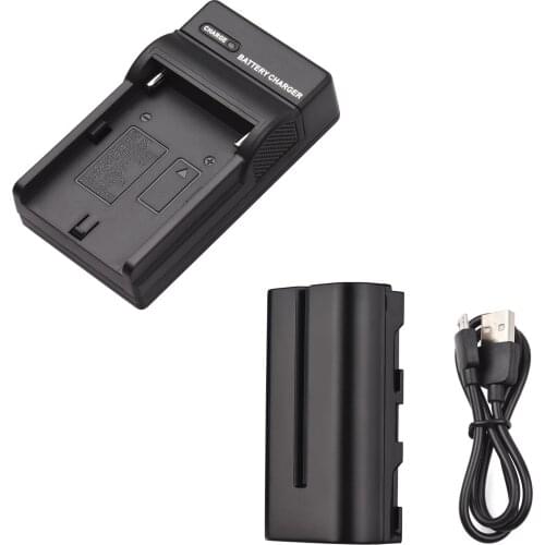 NP-F550/NP-F570 Camera Battery&Charger Kit 7.2V 2600mAh Rechargeable Battery USB Cable for SONY NP-F550 F570 F750 F770 F960 F970