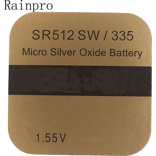 Rainpro 5PCS/LOT SR512SW 335 coin cell 1.55V Micro Silver Oxide Battery Watch battery