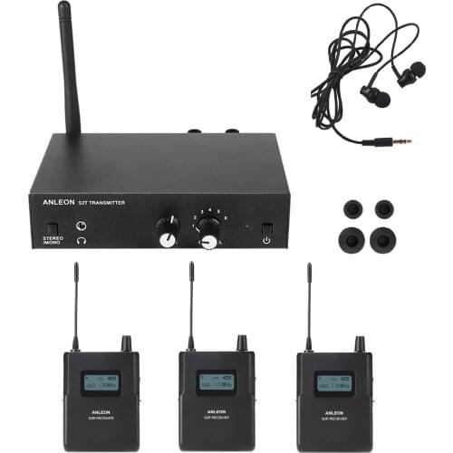 For ANLEON S2 UHF Stereo Wireless Monitor System 670-680MHZ 4Models Professional Digital Stage In-Ear Monitor System 3 Receivers