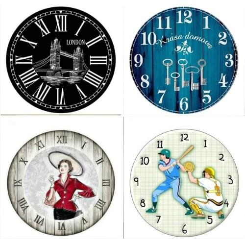 Clock 5D DIY Diamond Painting Decoration Resin Mosaic Kit Art Embroidery Full Square Drill Crystal Home Full Round Cross Stitch