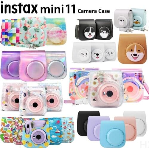 New Fujifilm Instax Mini 11 Instant Film Camera Case, Quality PU Leather Protective Soft Carry Bag Cover with Shoulder Strap