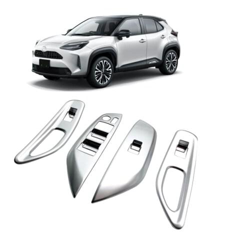 For Toyota Yaris Cross 2020 2021 High Quality ABS Car Window Glass Switch Panel Sticker Car Door Armrest Sequins Car Accessories