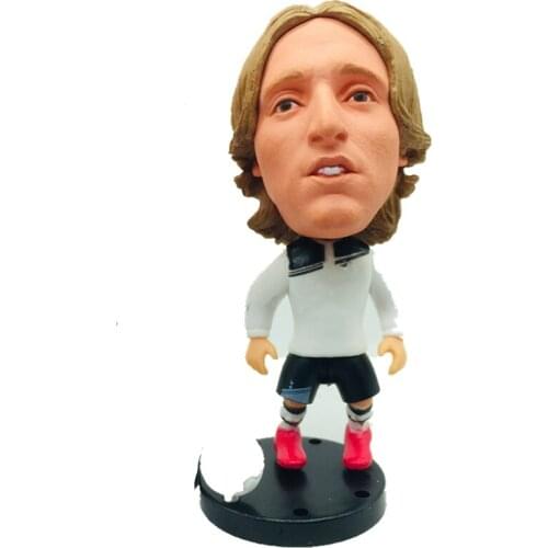 Soccerwe 2.55" Soccer Star Dolls Spur# 14# Modric Figures with ball Action Series Classic Edition