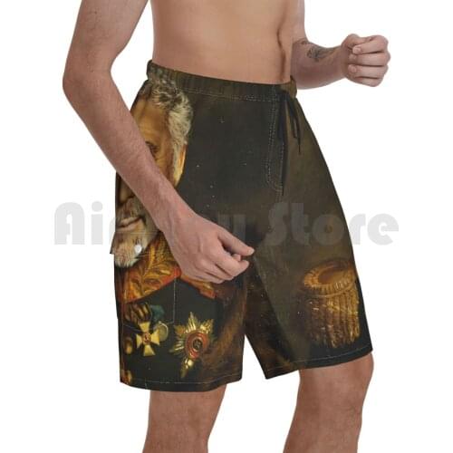 Sir Tom Jones-Replaceface Beach Shorts Men Beach Pants Swimwear Tom Jones Portrait Photoshop George Dawe