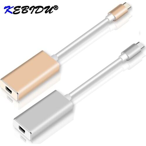 KEBIDU Universal USB 3.1 Type C To Mini Display Port Adapter Converter USB C To Mini DP Cable-4k For Apple Macbook Chromebook