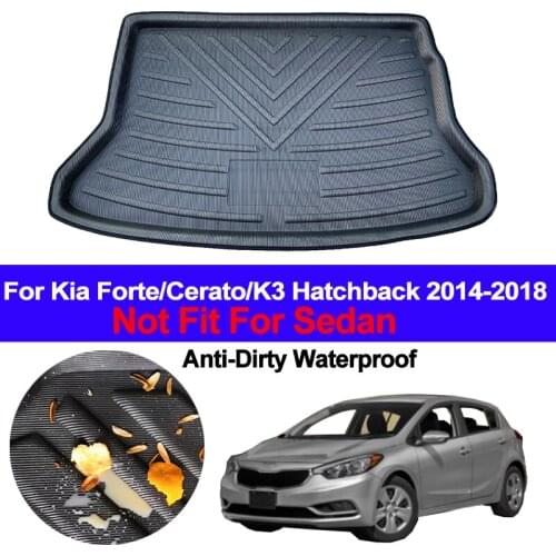 Rear Boot Cargo Liner Tray Trunk Luggage Floor Carpet Mat Carpet Pad For Kia Forte Cerato K3 Hatchback 2014 2015 2016 2017 2018