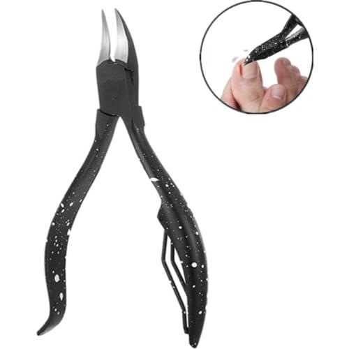 1PCs Black Toenail Ingrown Nail Art Cuticle Nipper Clipper Edge Cutter Manicure Scissor Plier Tool Pedicure Dead Skin Remover