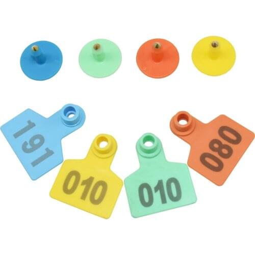 Laser With The Word Pig Ear Signage No. 001-100 Copper Head Earrings Pig Equipment Animal Identification Cards