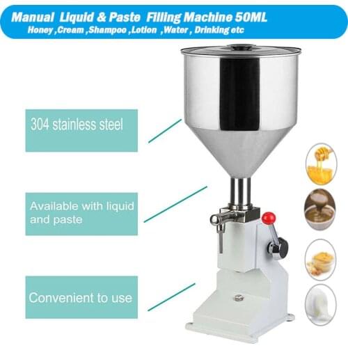 Food filling machine Manual hand pressure stainless paste dispensing liquid packaging equipment sold cream machine 1 ~ 50ml