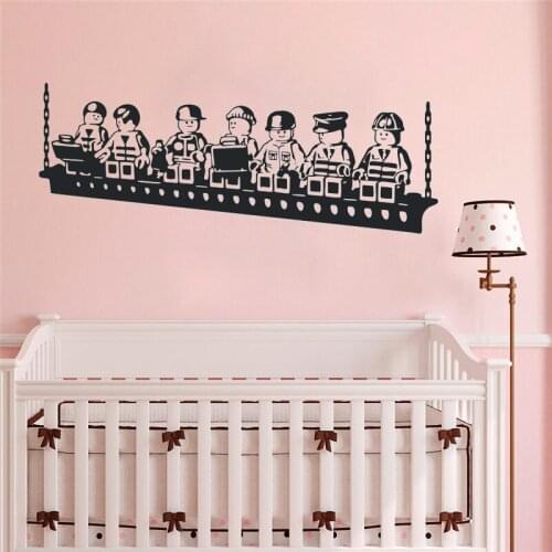 Cute Removable Worker Wall Sticker Waterproof Window Decoration Art Mural For Kids Bedroom Decal M0026