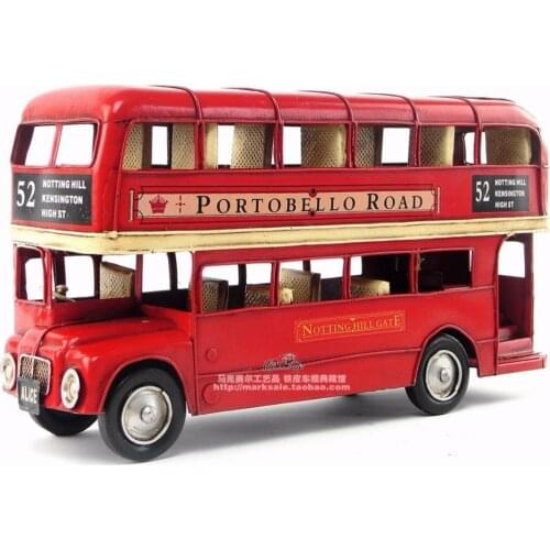 1966 Double-Decker Sightseeing Bus Model valentines day gift Home decor, bars, restaurants, coffee shops, decorations