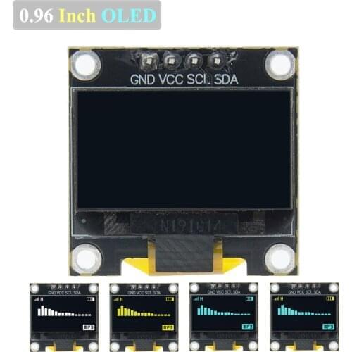 0.96 inch IIC Serial White OLED Display Module 128X64 I2C SSD1306 LCD Screen Board GND VCC SCL SDA 0.96" for arduino oled black