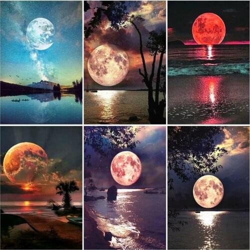 Canvas Painting Wall Art Moon Landscape Posters And Prints Decoration Pictures Unique Gift For Living Room Home Decor