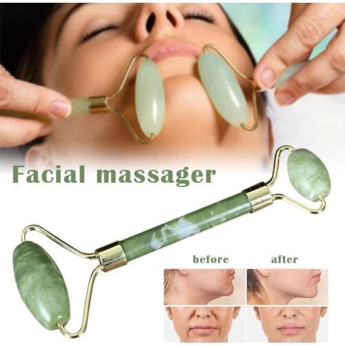 Jade Roller Set - Cosmetic Beauty Instrument Relieve Wrinkles Aging Dark Circles And Muscle Relaxin SANA889