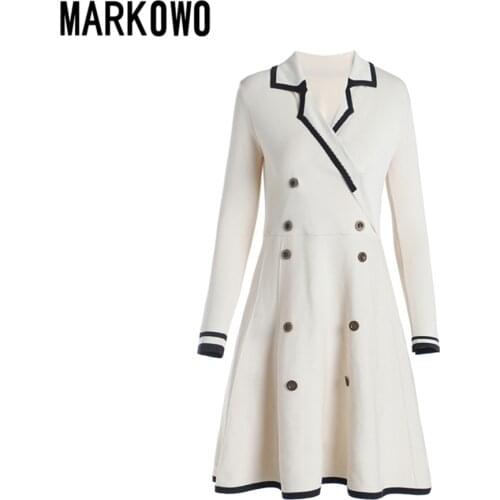 MARKOWO Desinger Brand 2020 Autumn new female temperament fashion dress age-reducing foreign style kimono skirt first love skirt