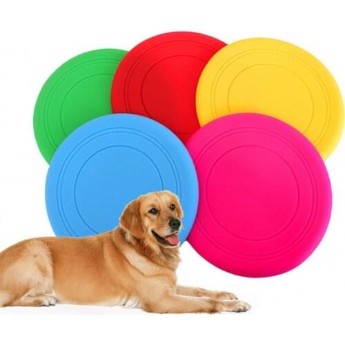 Pet Dog Training Toys Flying Disc Outdoor Toys Large Pet UFO Training Toy Rubber Flying Saucer Dog Cat Toy Dog Game Flying Discs
