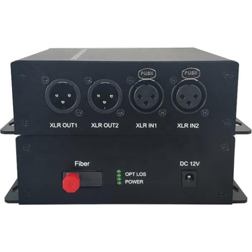 ETV XLR audio to fiber converter No noise Dante audio extender