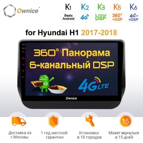 Ownice k3 k5 k6 9" Android 9.0 360 Panorama Optical Car GPS Navi DVD Radio for Hyundai Grand Starex H1 2017 2018 headunit player
