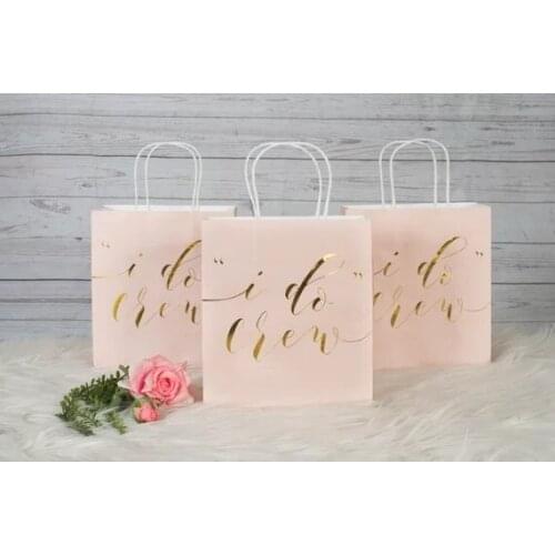 Personalized silver nam wedding bridesmaid maid of honor thank you gift bags,Bachelorette Party Gift Bags