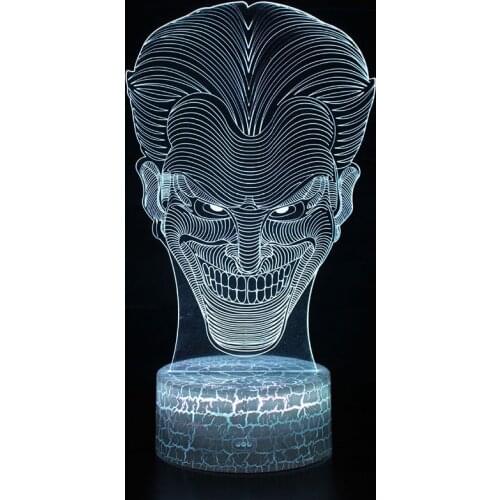 Movie character Jack theme 3D Lamp LED night light 7 Color Change Touch Mood Lamp Christmas present Dropshippping