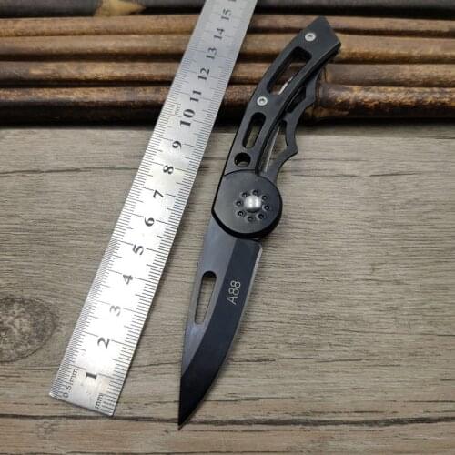 Droshipping Stainless Steel All Metal Portable Mini Pocket EDC Tool Fruit Knife Folding Knife A88