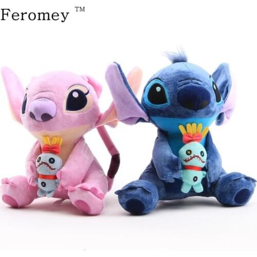 Disney Stitch Plush Doll Toys Anime Lilo And Stitch Cartoon Stuffed Doll Cute Stich Plush Toys Children Kids Birthday Gift 25cm