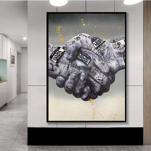 Street Graffiti Art Canvas Poster Winners Gesture Painting Home Decor Nordic Wall Art Posters And Prints Living Room Decoration