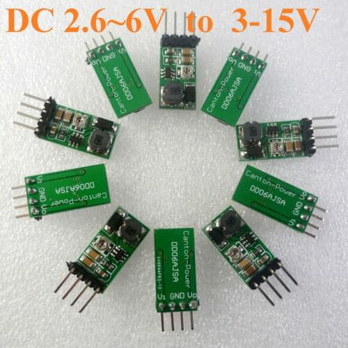 10Pcs Dd06Ajsa Boost Current Mode Pwm Converter Voltage Regulator Module Dc 2.6-6V To 3-15V Adjustable Output Power