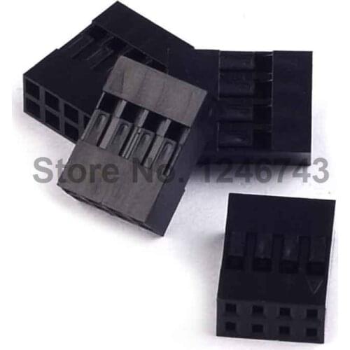20PCS 2.54mm 2*4P 8P Plastic Dupont Jumper Wire Cable Housing Female Pin Connector 2X4P