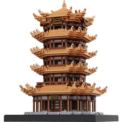Balody Chinses Famous attic Architecture Diamond Building Blocks education Gifts Toys For Children