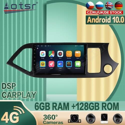 For KIA Morning Android10 Car radio Player GPS Navigation 360 camera Auto Stereo Multimedia Video Headunit DSP carplay 4G