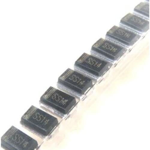 Free shipping 100PCS Sale New ss14 sma 1n5819 smd 1A 40V Schottky diode Best quality