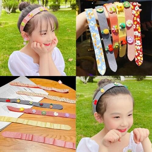 2PCS/SET Velcro Hair Hoop Head of Children Kid Hairpin Clip Bang Stick Post Head Hoop Joker Tire Hair Accessories for Girls 2021