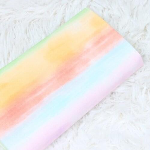 45*110cm Cotton Fabric Rainbow Stripe Diy Clothing Patchwork Pure Cotton Textile Tecido Tissue Patchwork Bedding Quilting