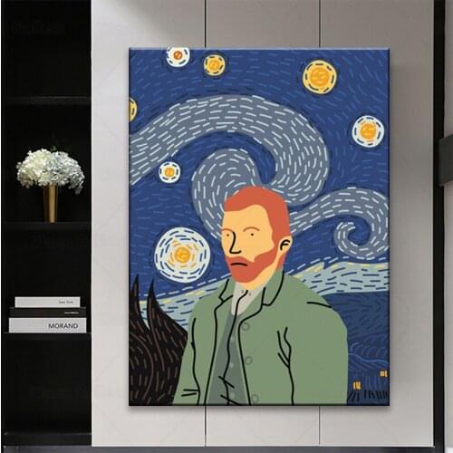 Art Print Poster Abstract Canvas Painting Vincent Van Gogh Wall Pictures for Living Room Home Decor Interior decoration painting