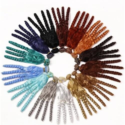 Msiredoll Imitation mohair25cmWigs curly hairpiece for 1/3 BJD/SD Uncle Blyth doll wigs DIY Fapai milk silk soft hairs doll