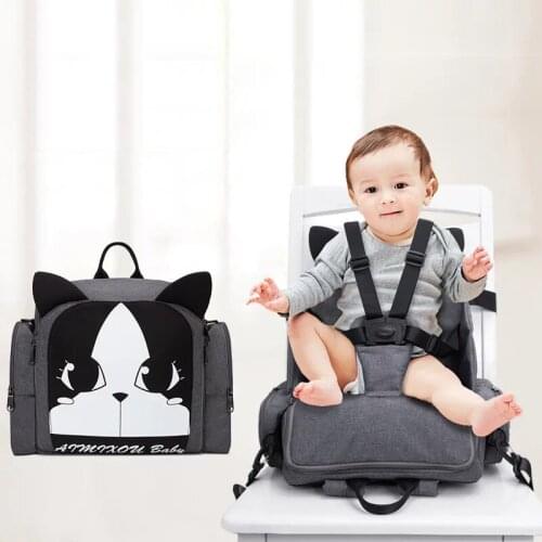 2019 New 2 in 1 Multi-function Mommy Bags Can Be Used As Dining Chair Diaper Bags Backpack Nappy Bags Oxford Waterproof Fabric