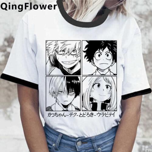 My Hero Academia Bakugou Todoroki Boku No Hero Academia top tees women plus size graphic tees women couple clothes t-shirt