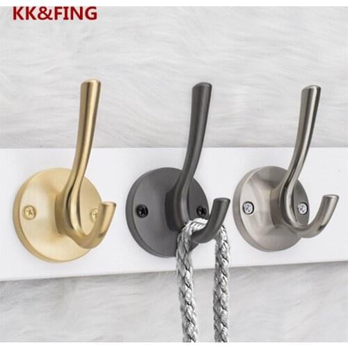 KK&FING Zinc Alloy Wall Mount Hooks Modern Kitchen Bathroom Storage Hanger Wardrobe Door Room Towel Rack Storage Organization