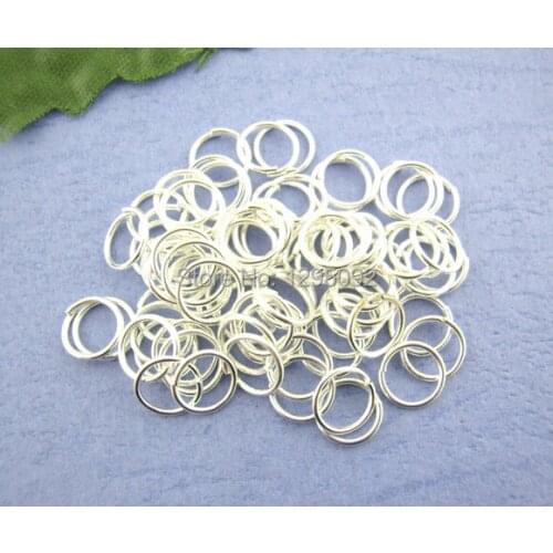 Open Jump Split Rings Connector For DIY Jewelry Findings Making Component Silver Plated Round Alloy 6x1mm 500Pcs