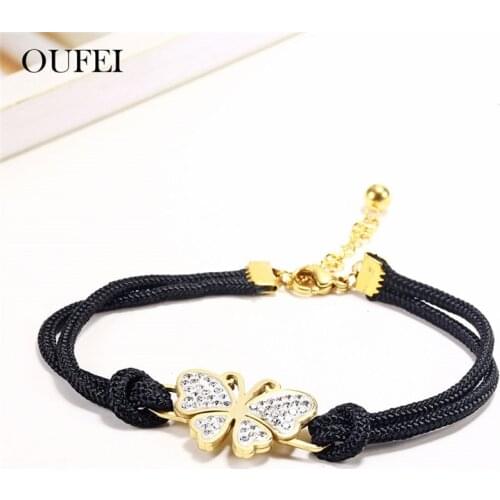 OUFEI Stainless Steel Jewelry Butterfly Fashion Bracelets Woman 2019 Jewellery Accessories Mass Effect Free Shipping