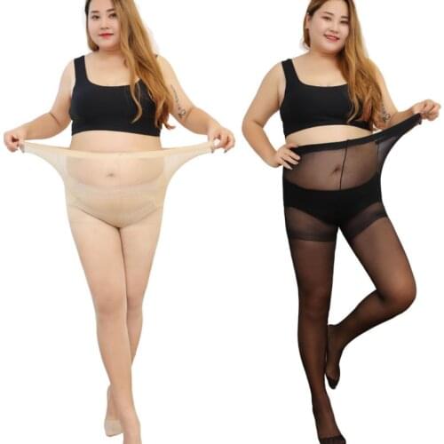Sexy Designs Any Cuttings Fat Big Size High Quality Solid Colors Large Transparent Tights Womens antyhose Ladies Thin Stockings